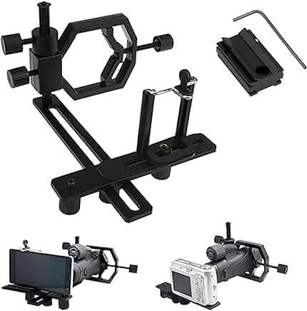 Plate for DSLR camera shoe and universal phone adapter bundle
