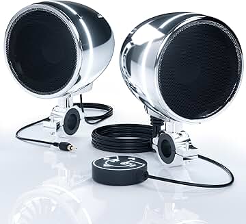 Motorcycle Bluetooth Speakers with LED Ring and Waterproof Stereo