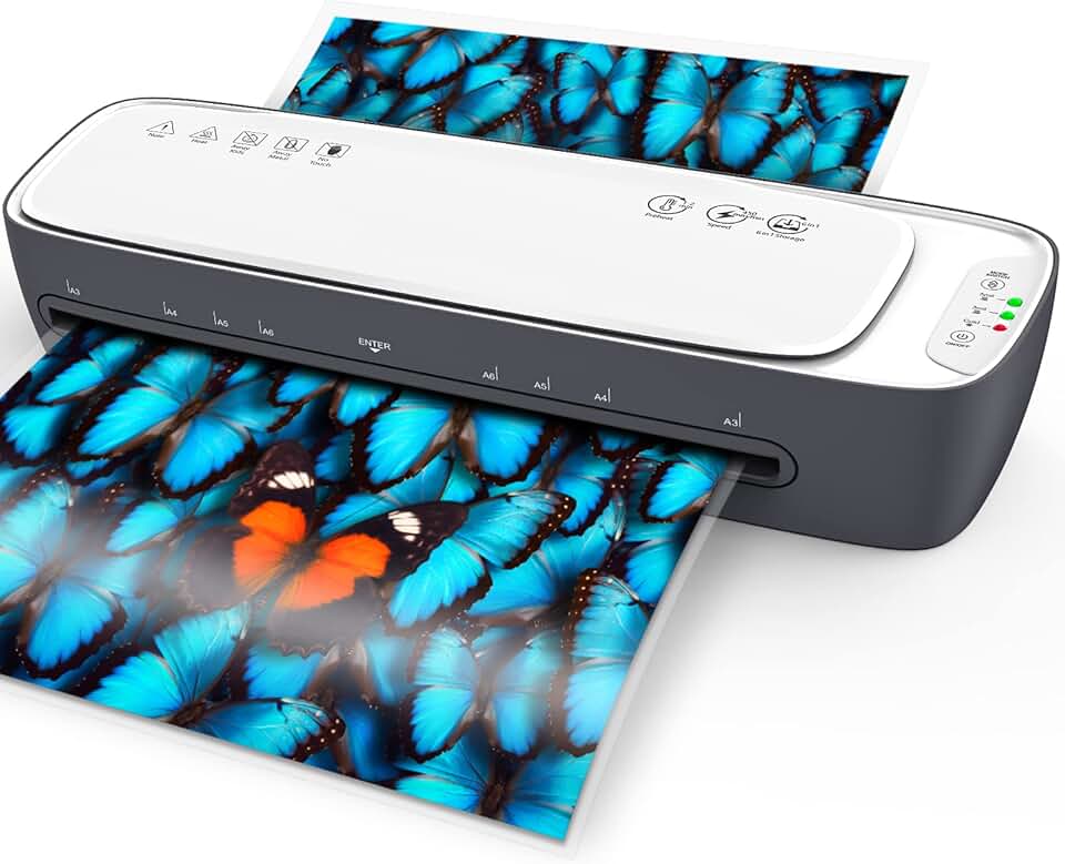 13-Inch Thermal Laminator with Sheets, Portable Office Use