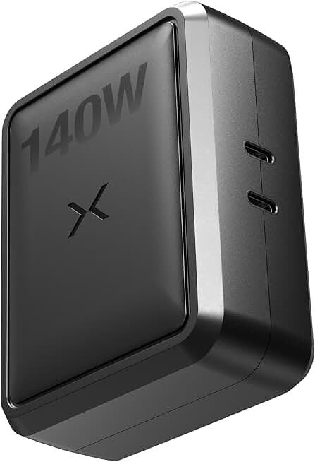 140W Dual Port USB-C GaN Charger with Fast Charging