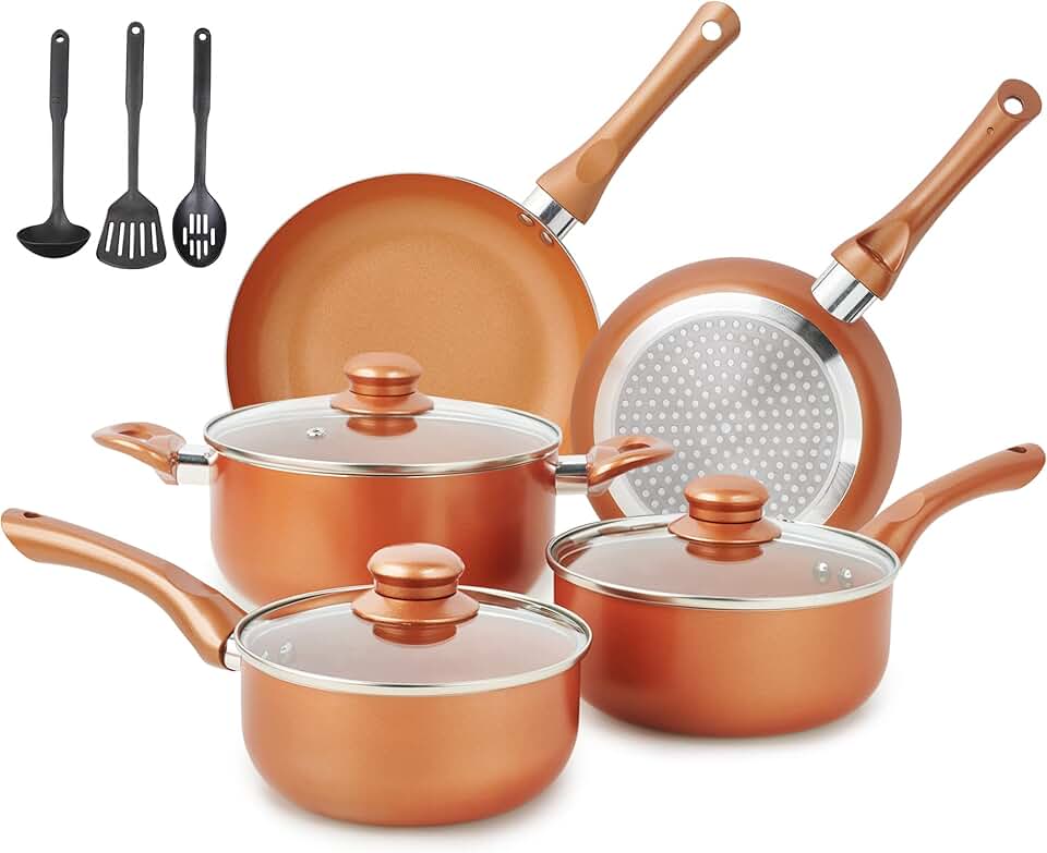 11-Piece Nonstick Cookware Set with Utensils