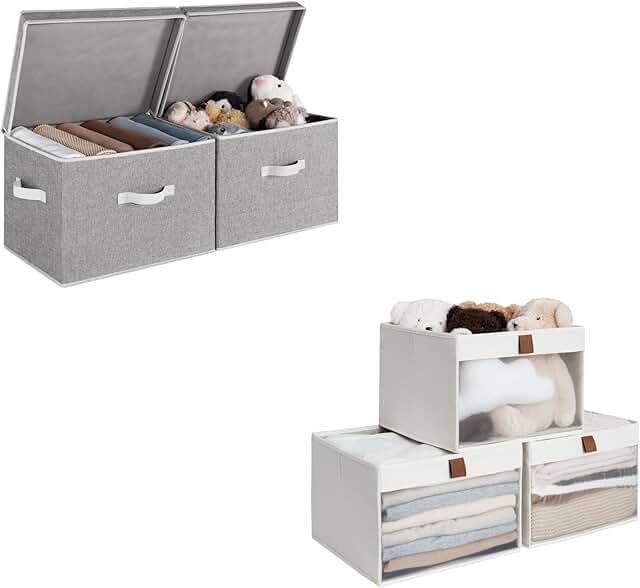 Fabric Storage Bins for Closet Organization