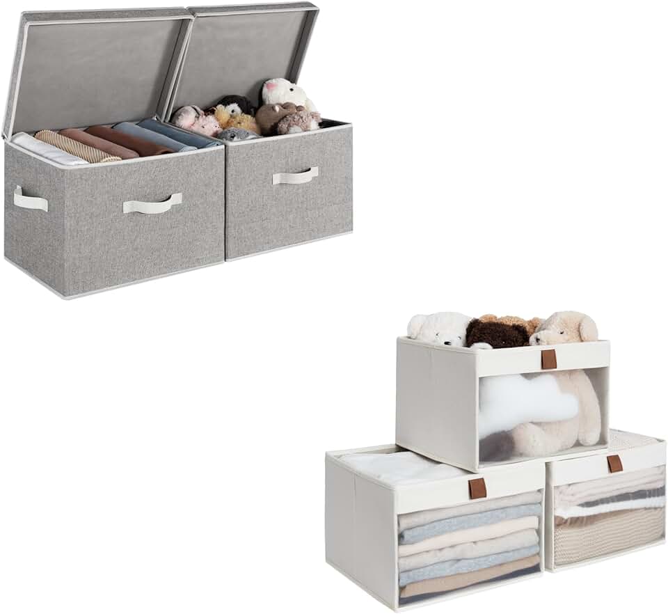 Fabric Storage Bins for Closet Organization