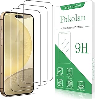Three-Pack Tempered Glass Screen Protectors for iPhone 16 Pro