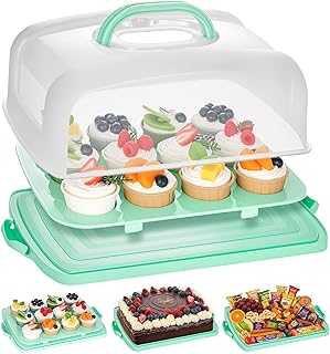 Large 12-Cupcake Cake Carrier with 3-in-1 Storage