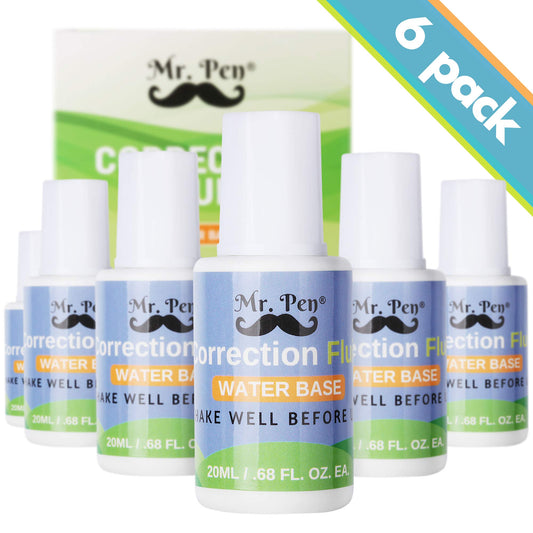 Pack of 6 Liquid Paper Correction Fluids