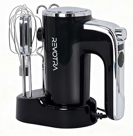 Electric Hand Mixer with LCD Display and Storage