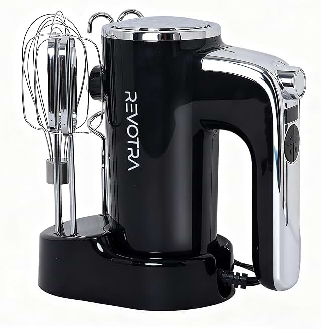 Electric Hand Mixer with LCD Display and Storage