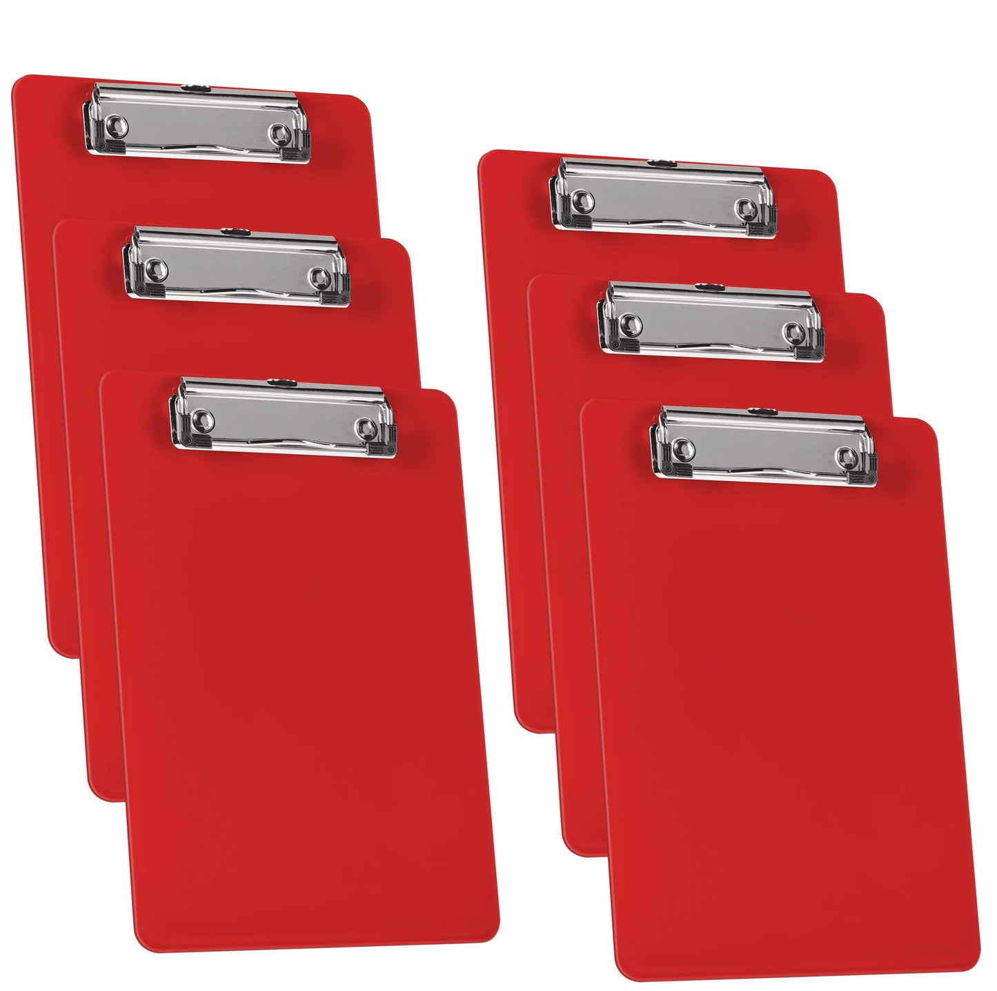 Red A5 Plastic Clipboard Set of 6