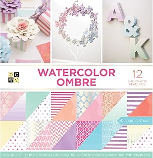 Watercolor Ombre Double-Sided Cardstock, 12x12, 36 Sheets