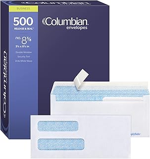 Columbian #8 5/8 Security Envelopes, 500 Pack
