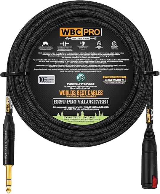 50 ft Ultra-Flexible Star-Quad Headphone Extension Cable