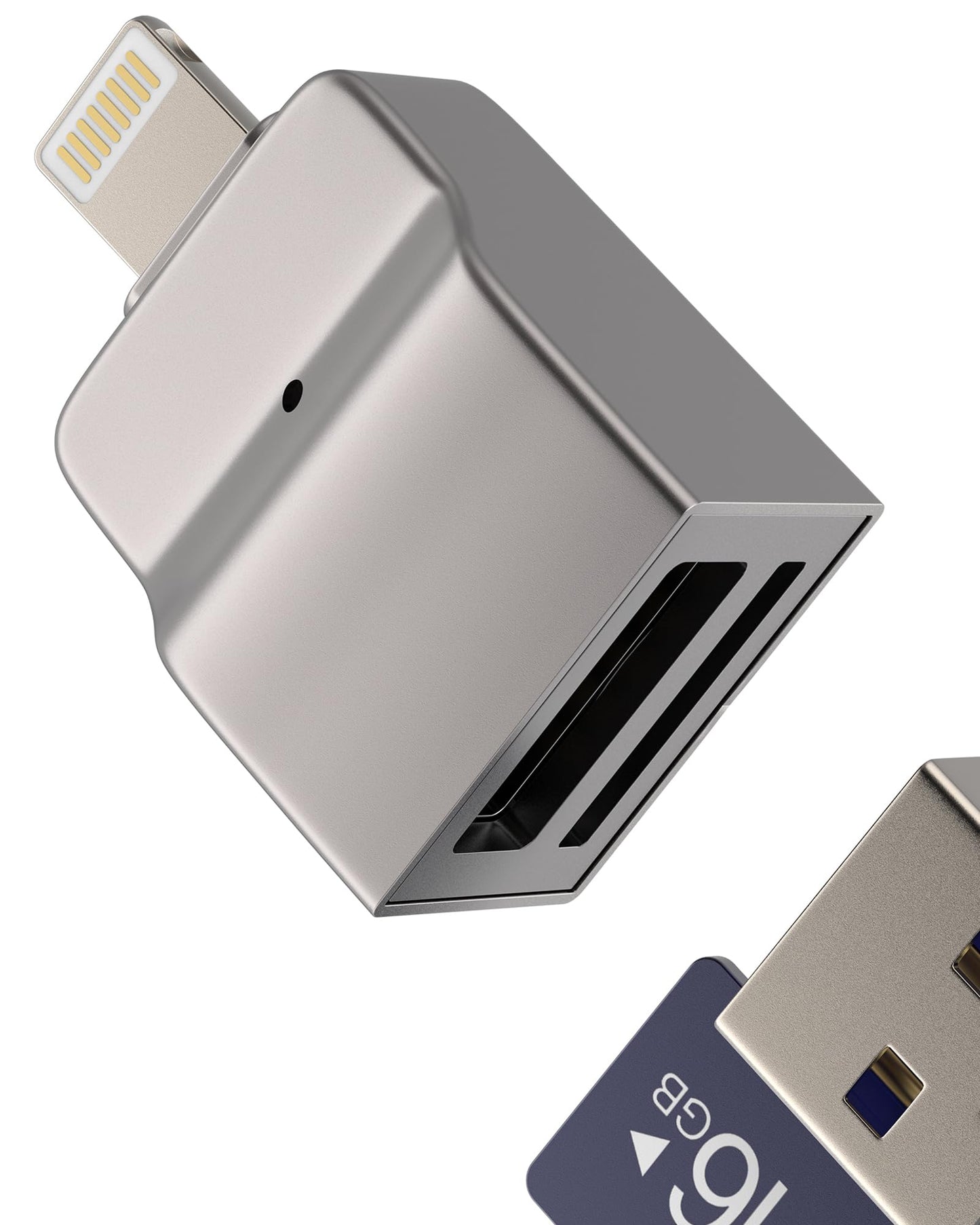 Lightning to USB and Micro SD Card Reader Adapter