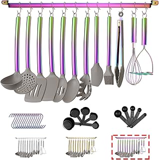 38-Piece Silicone Kitchen Utensil Set with Rack