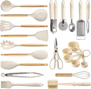 22-Piece Heat-Resistant Silicone Cooking Utensils Set
