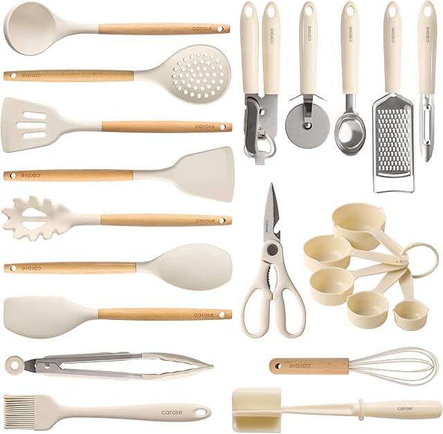 22-Piece Heat-Resistant Silicone Cooking Utensils Set
