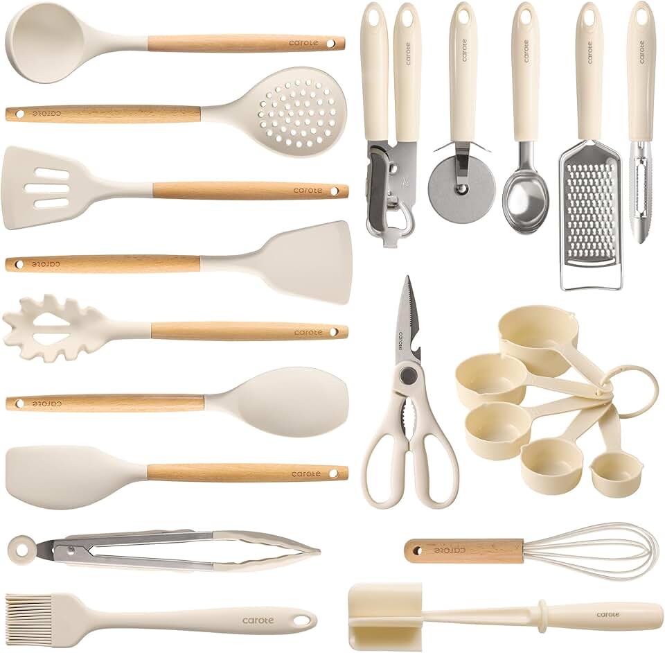 22-Piece Heat-Resistant Silicone Cooking Utensils Set