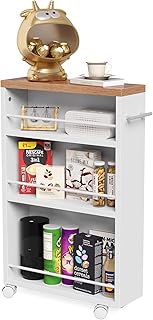 4-Tier Slim Rolling Storage Cart with Wheels
