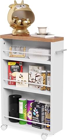 4-Tier Slim Rolling Storage Cart with Wheels