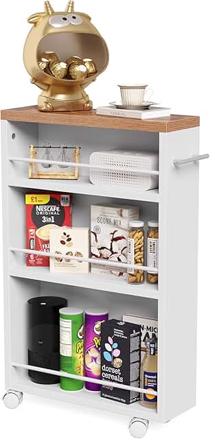 4-Tier Slim Rolling Storage Cart with Wheels