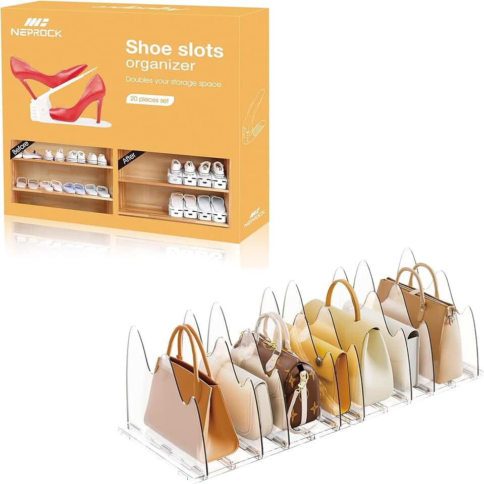 20 White Shoe and Purse Organizer Bundle