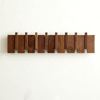 Wall Mount Wood Coat Rack with 8 Hooks
