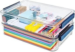 Two 5.5 Quart Clear Plastic Storage Boxes