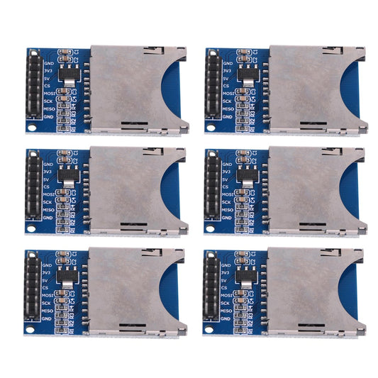 6-Pack SD Card Reader/Writer Modules for Microcontrollers