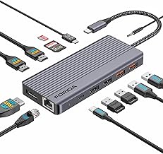 Triple Monitor Dock with 4K HDMI, DisplayPort, and USB-C