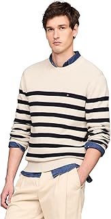 Men's Lightweight Waffle Knit Crewneck Sweater