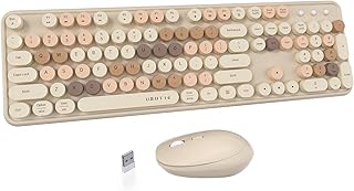 Colorful Wireless Keyboard and Optical Mouse Combo