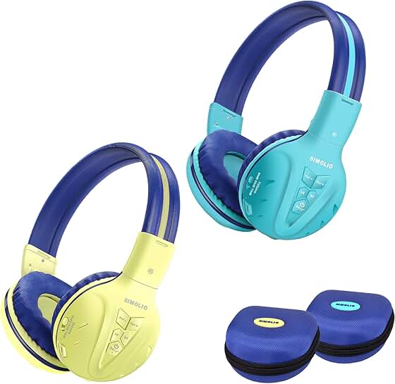 Wireless Kids Headphones with Hard Case, Volume Limited