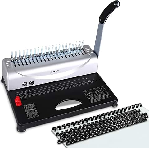 21-Hole Comb Binding Machine for Large Sheets