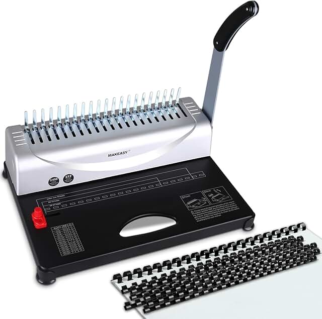 21-Hole Comb Binding Machine for Large Sheets