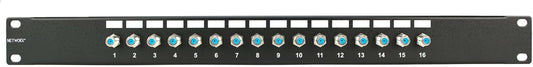 16-Port Coaxial Patch Panel for F-Connectors