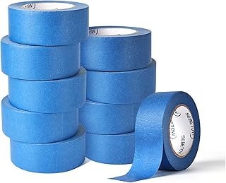 10 Rolls of 2-Inch Blue Painter Tape for Walls