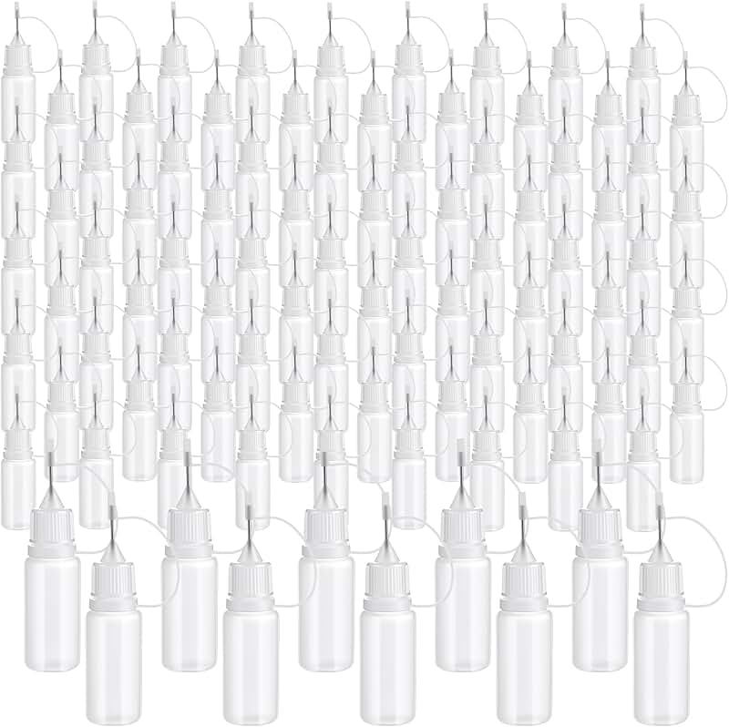 100 Mini Precision Tip Glue Applicator Bottles