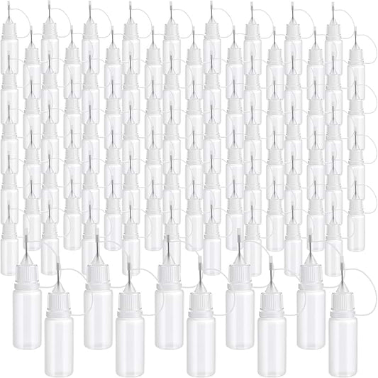 100 Mini Precision Tip Glue Applicator Bottles