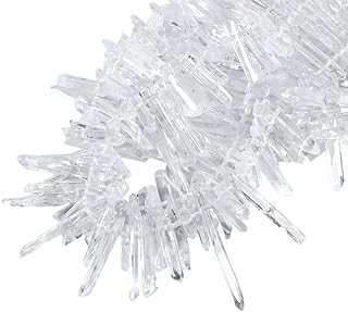 Natural Rock Quartz Crystal Bead Strand