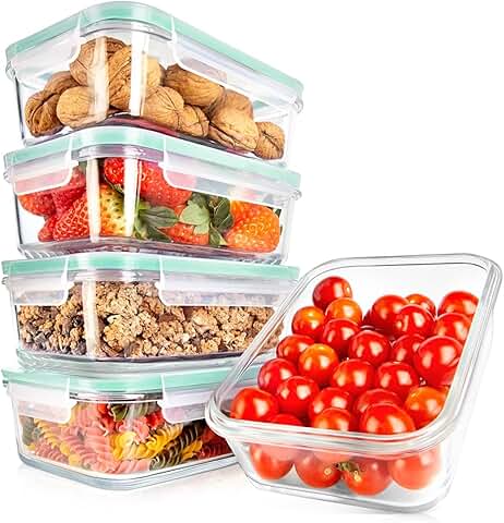 10-Piece Glass Food Storage Containers Set