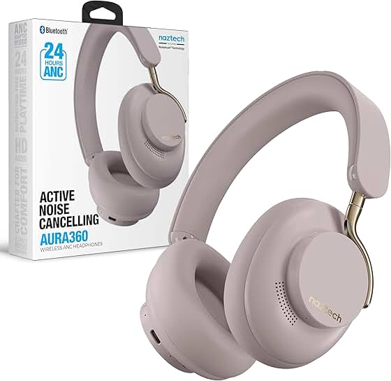 Wireless Over-Ear Noise Cancelling Headphones with Mic