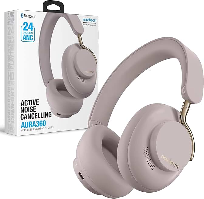 Wireless Over-Ear Noise Cancelling Headphones with Mic