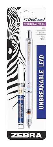 White 0.5mm Mechanical Pencil with Lead Refill