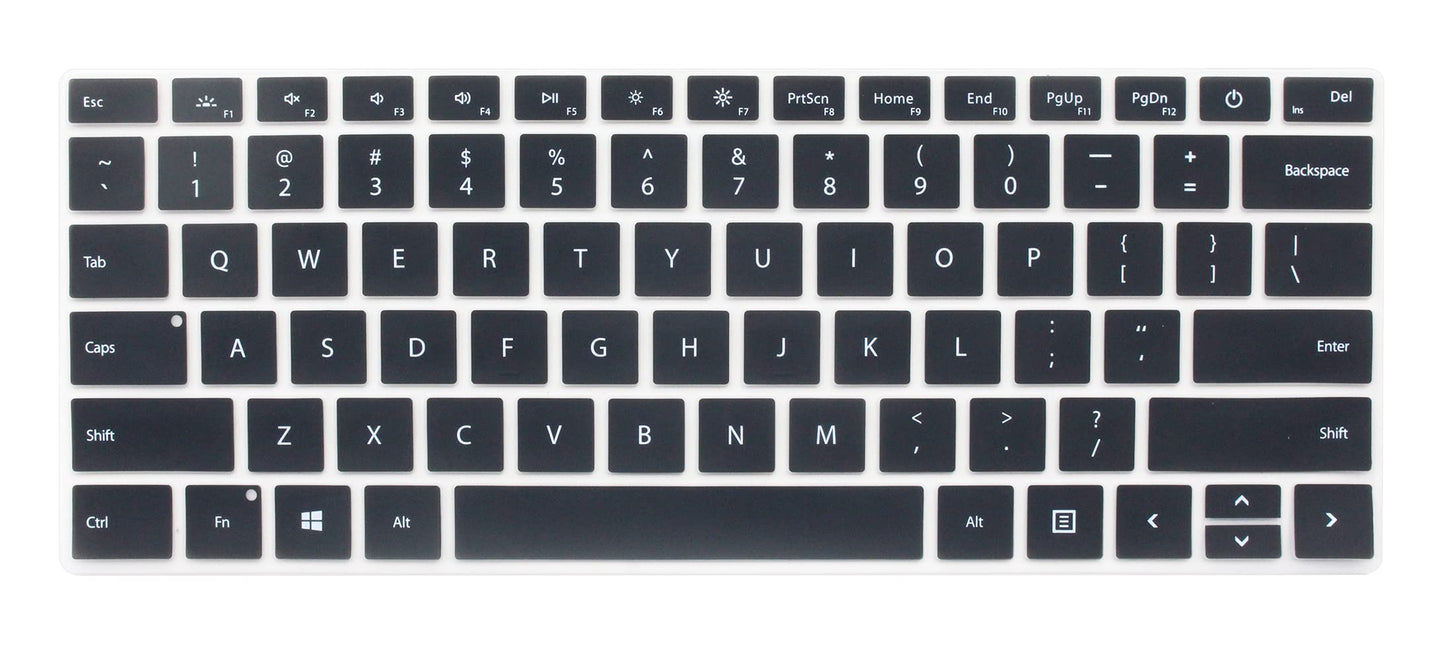 Black keyboard skin for Surface laptops and Book