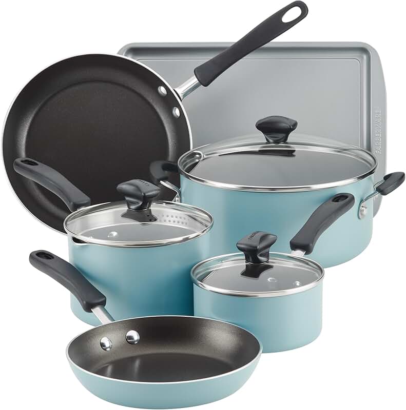15-Piece Nonstick Cookware Set with Baking Pan and Tools