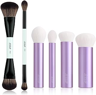 Double-Sided Makeup Brush Set with Face Kabuki