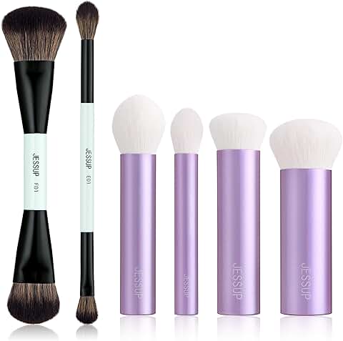 Double-Sided Makeup Brush Set with Face Kabuki