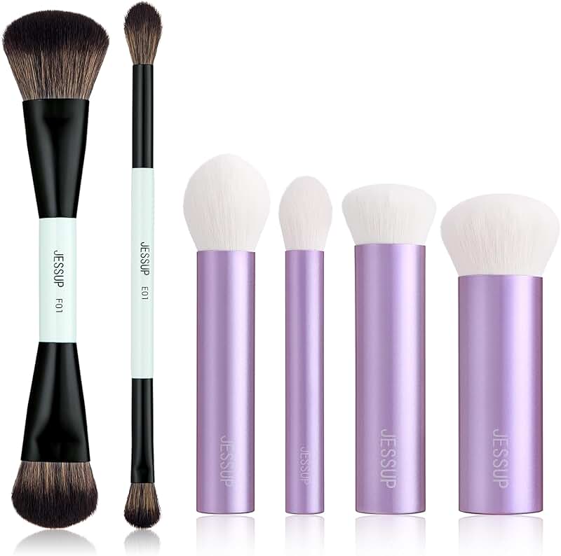 Double-Sided Makeup Brush Set with Face Kabuki