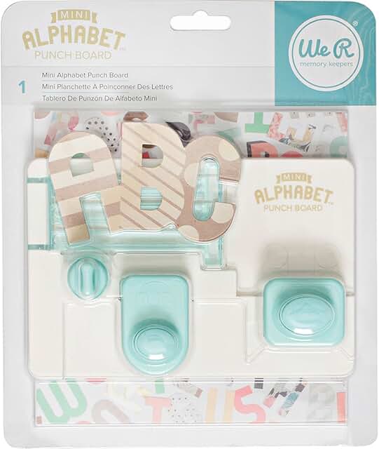 Mini Alphabet Punch Board for Paper Crafting