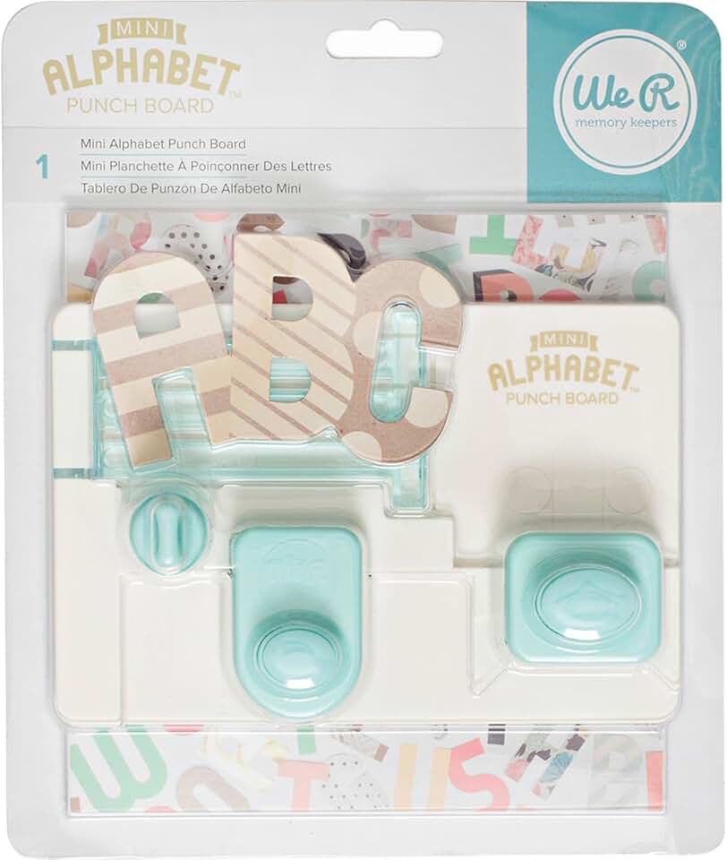 Mini Alphabet Punch Board for Paper Crafting